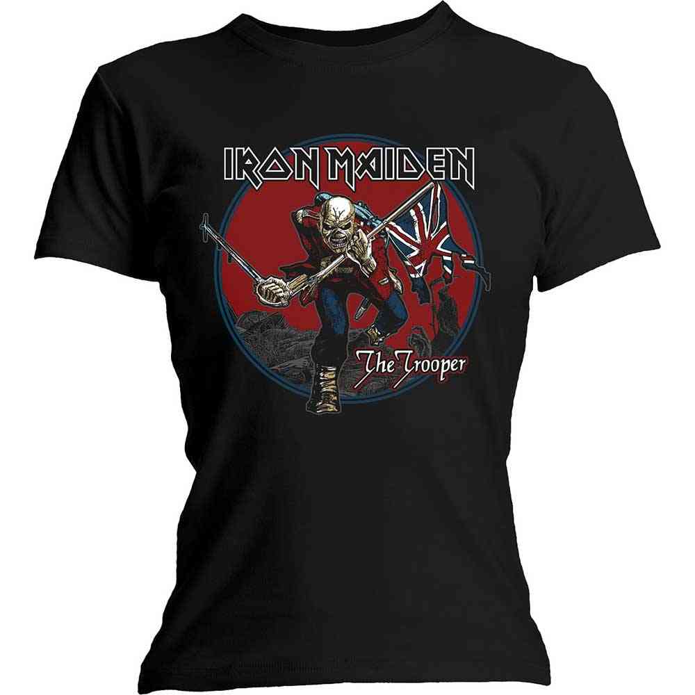 Iron Maiden - Trooper Red Sky Tshirt Femme - Noir